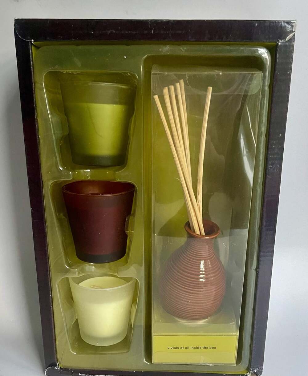 Pier 1 Imports World Traveler Lemongrass Ginger 3 Votive Candle and Reed Diffuse